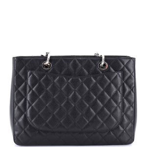 Grand Shopping Tote Quilted Caviar