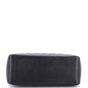 Grand Shopping Tote Quilted Caviar