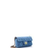 Pearl Crush Flap Bag Quilted Denim Mini