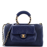 In The Loop Bowling Bag Quilted Caviar and Lambskin Small