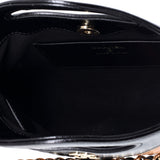 31 Shopping Bag Clutch with Chain Quilted Shiny Crumpled Calfskin Small