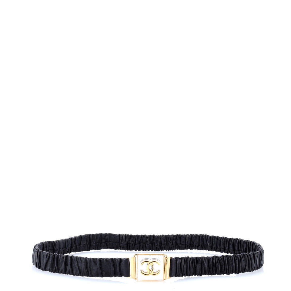 CC Elastic Belt Leather with Metal