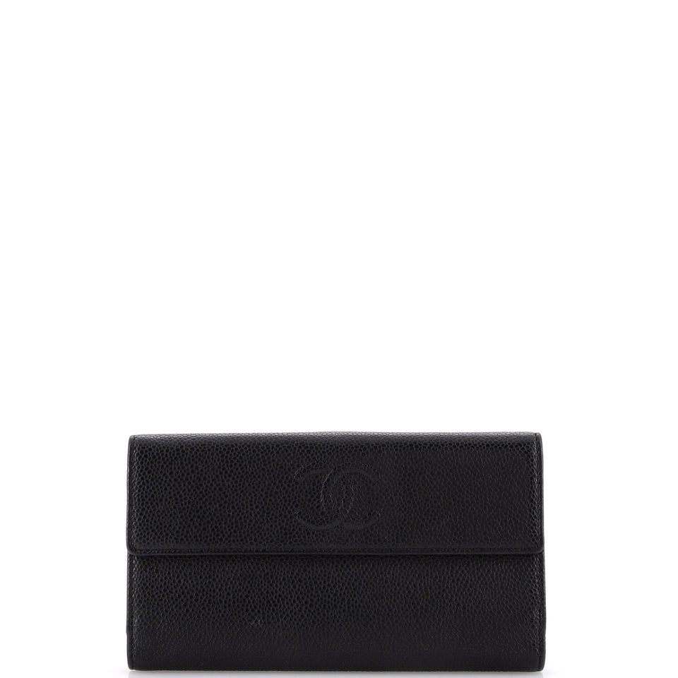 Timeless CC Flap Wallet Caviar Long