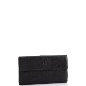 Timeless CC Flap Wallet Caviar Long