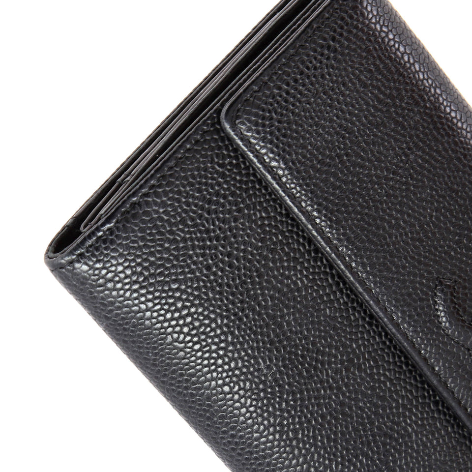 Timeless CC Flap Wallet Caviar Long