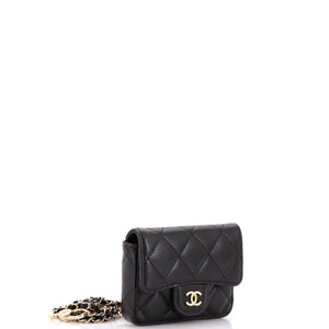 Classic Flap Chain Belt Bag Quilted Caviar Mini