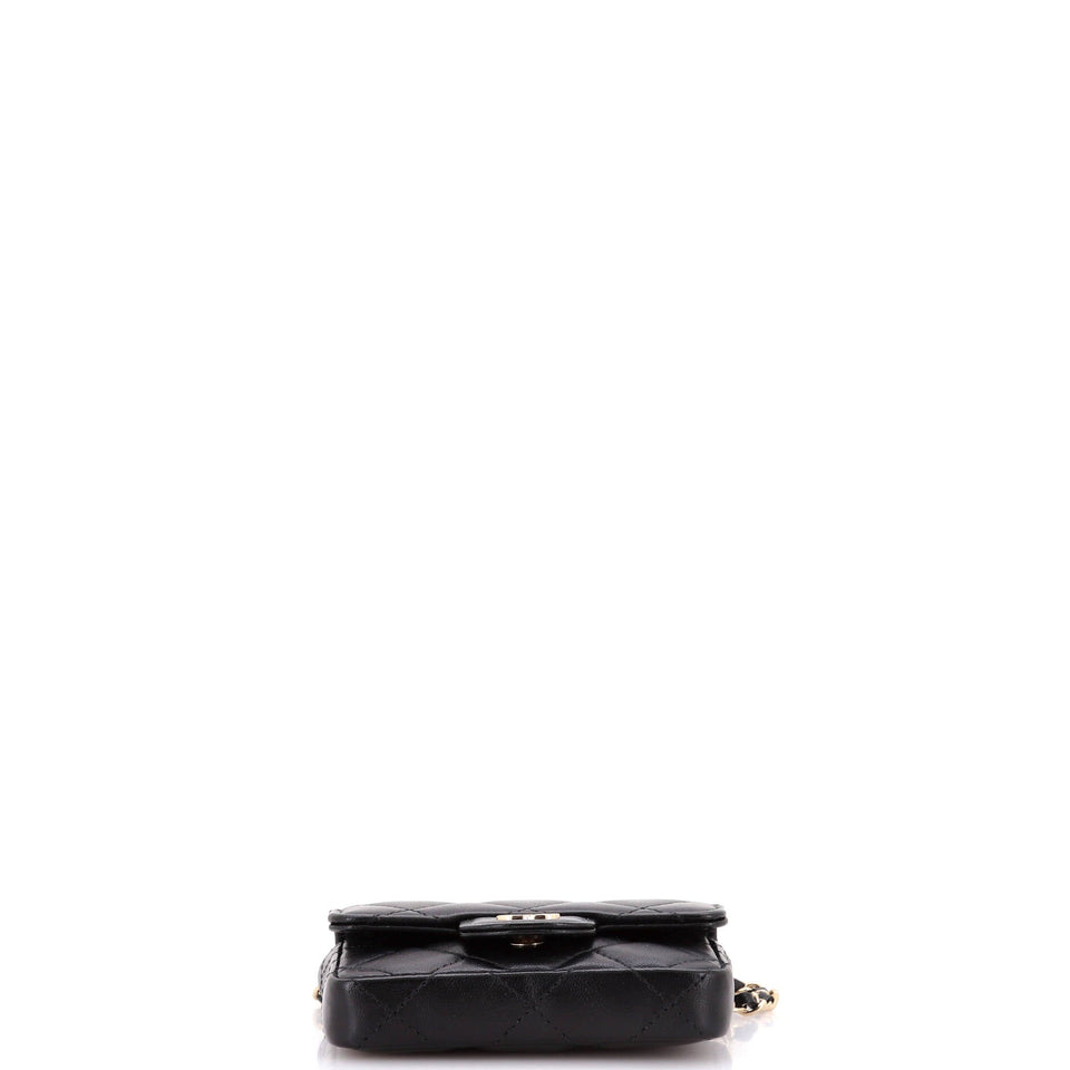 Classic Flap Chain Belt Bag Quilted Caviar Mini