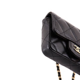 Classic Flap Chain Belt Bag Quilted Caviar Mini