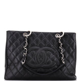 Grand Shopping Tote Quilted Caviar