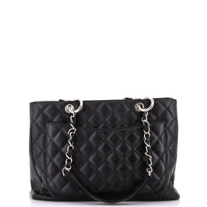 Grand Shopping Tote Quilted Caviar