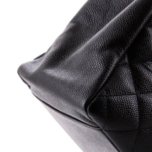 Grand Shopping Tote Quilted Caviar