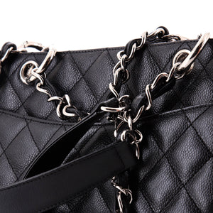 Grand Shopping Tote Quilted Caviar