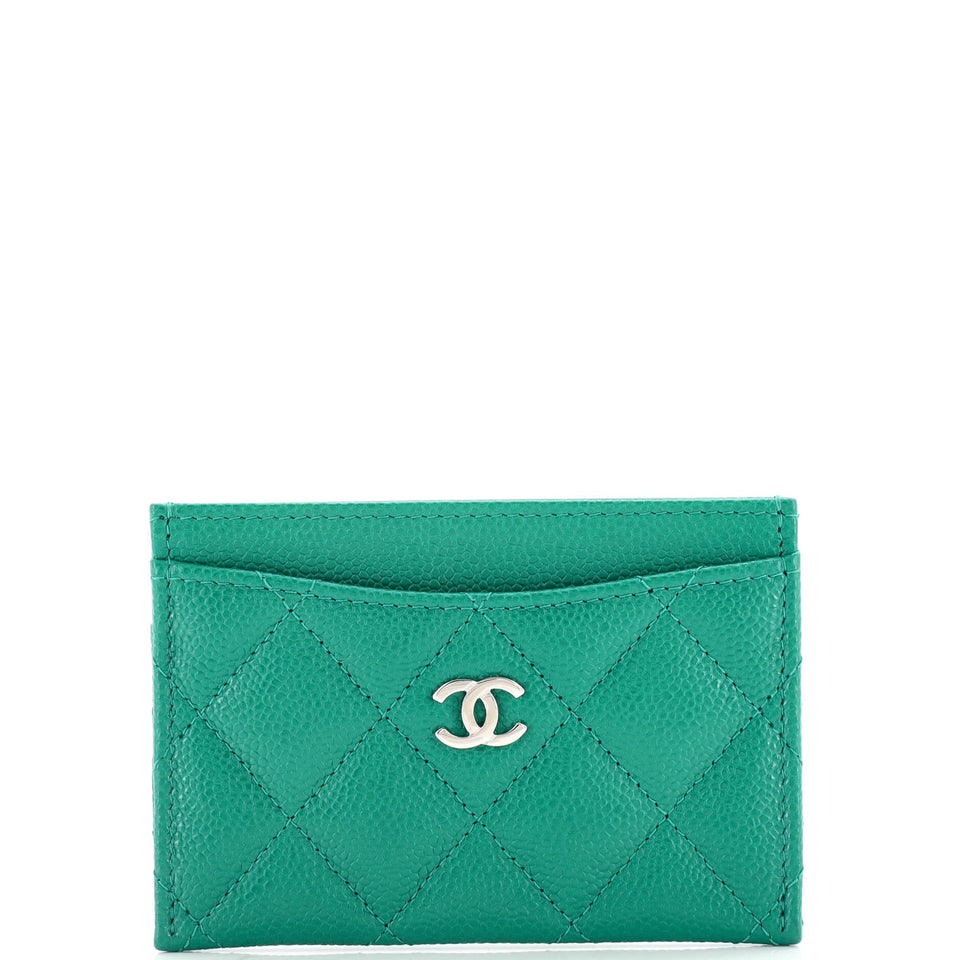 Classic Card Holder Quilted Caviar