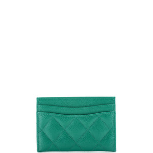 Classic Card Holder Quilted Caviar