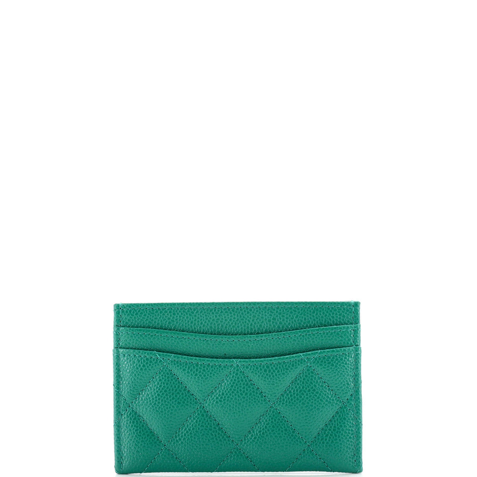 Classic Card Holder Quilted Caviar