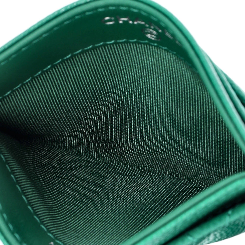 Classic Card Holder Quilted Caviar