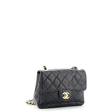 Vintage Square Classic Single Flap Bag Quilted Caviar Mini