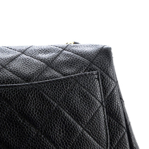 Vintage Square Classic Single Flap Bag Quilted Caviar Mini