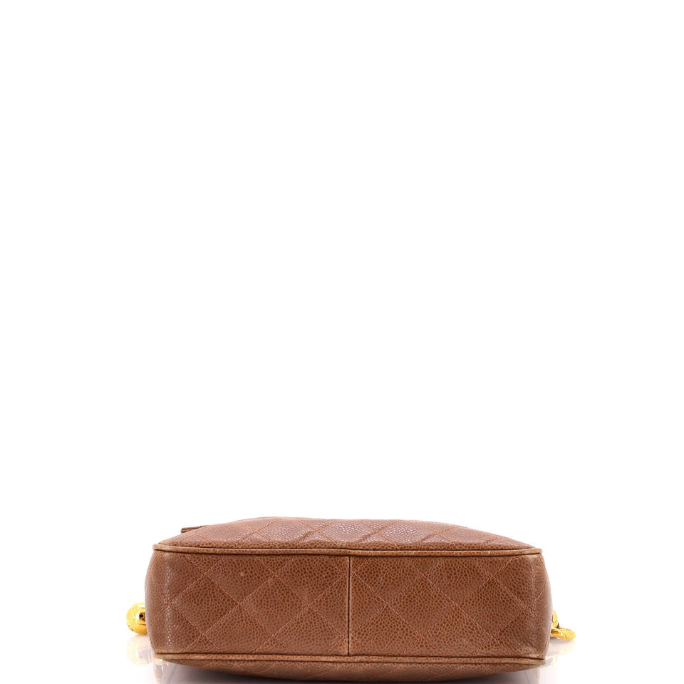 Vintage Front Pocket Camera Bag Quilted Caviar Small