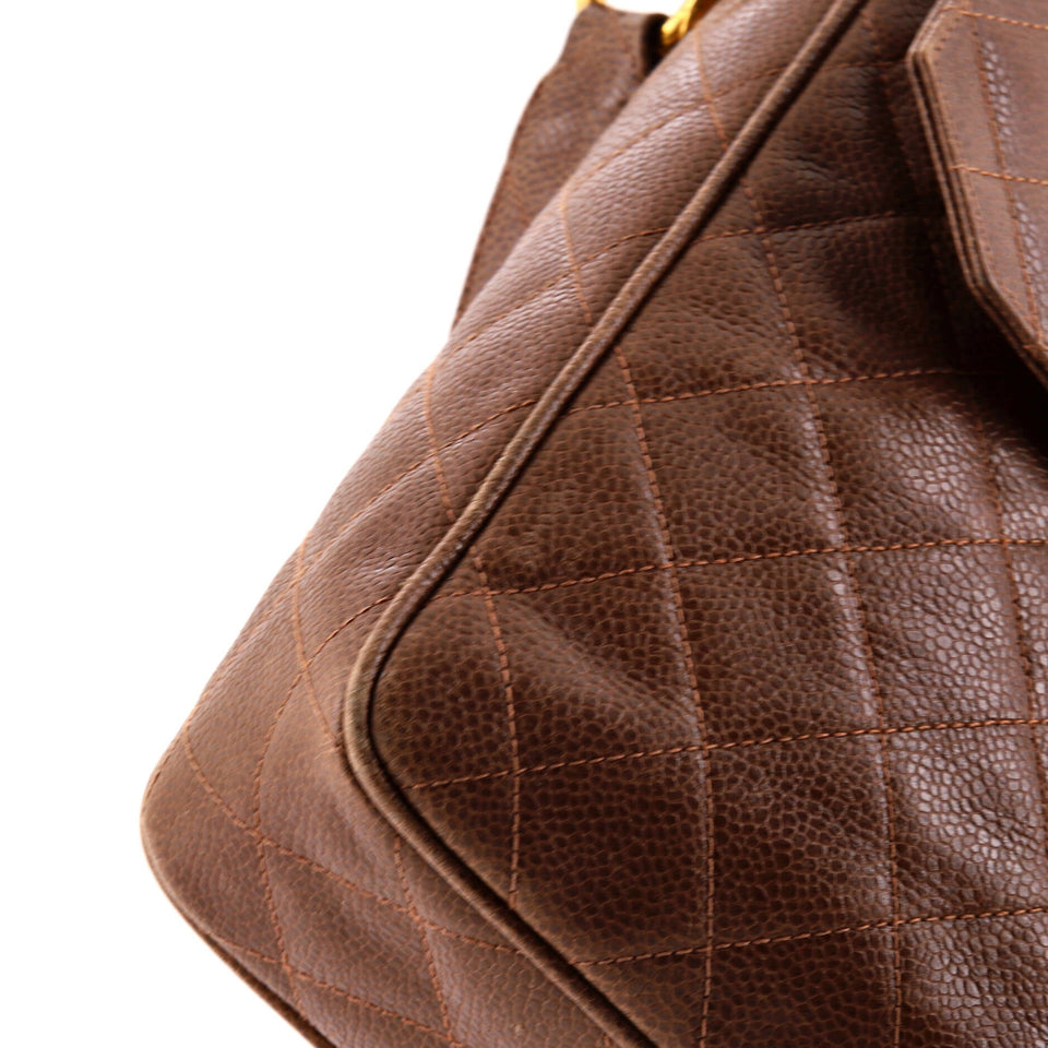 Vintage Front Pocket Camera Bag Quilted Caviar Small