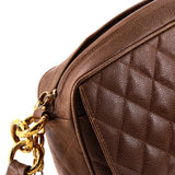 Vintage Front Pocket Camera Bag Quilted Caviar Small