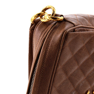 Vintage Front Pocket Camera Bag Quilted Caviar Small