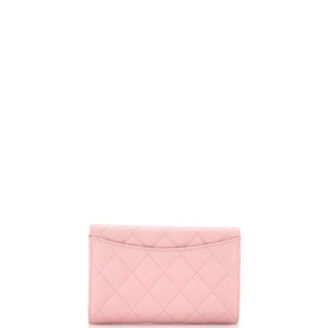 Trifold Classic Flap Wallet Quilted Caviar Medium