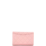Trifold Classic Flap Wallet Quilted Caviar Medium