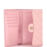 Trifold Classic Flap Wallet Quilted Caviar Medium