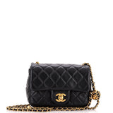 Pearl Crush Square Flap Bag Quilted Lambskin Mini