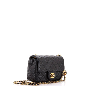 Pearl Crush Square Flap Bag Quilted Lambskin Mini