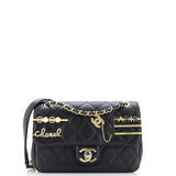 Coco Clips Flap Bag Embellished Quilted Lambskin Small