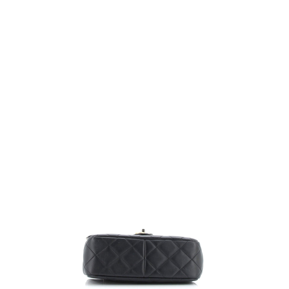 Coco Clips Flap Bag Embellished Quilted Lambskin Small