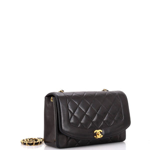 Vintage Diana Flap Bag Quilted Lambskin Medium