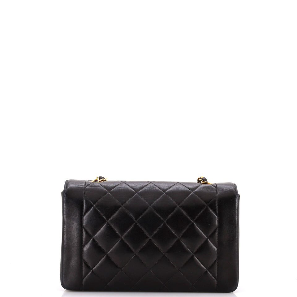 Vintage Diana Flap Bag Quilted Lambskin Medium
