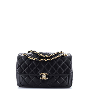 Daily Friend Flap Bag Quilted Lambskin Small