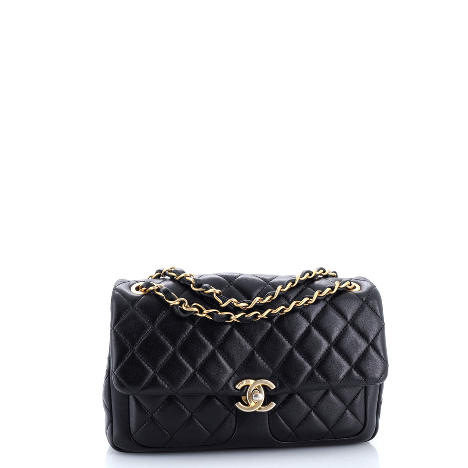 Daily Friend Flap Bag Quilted Lambskin Small