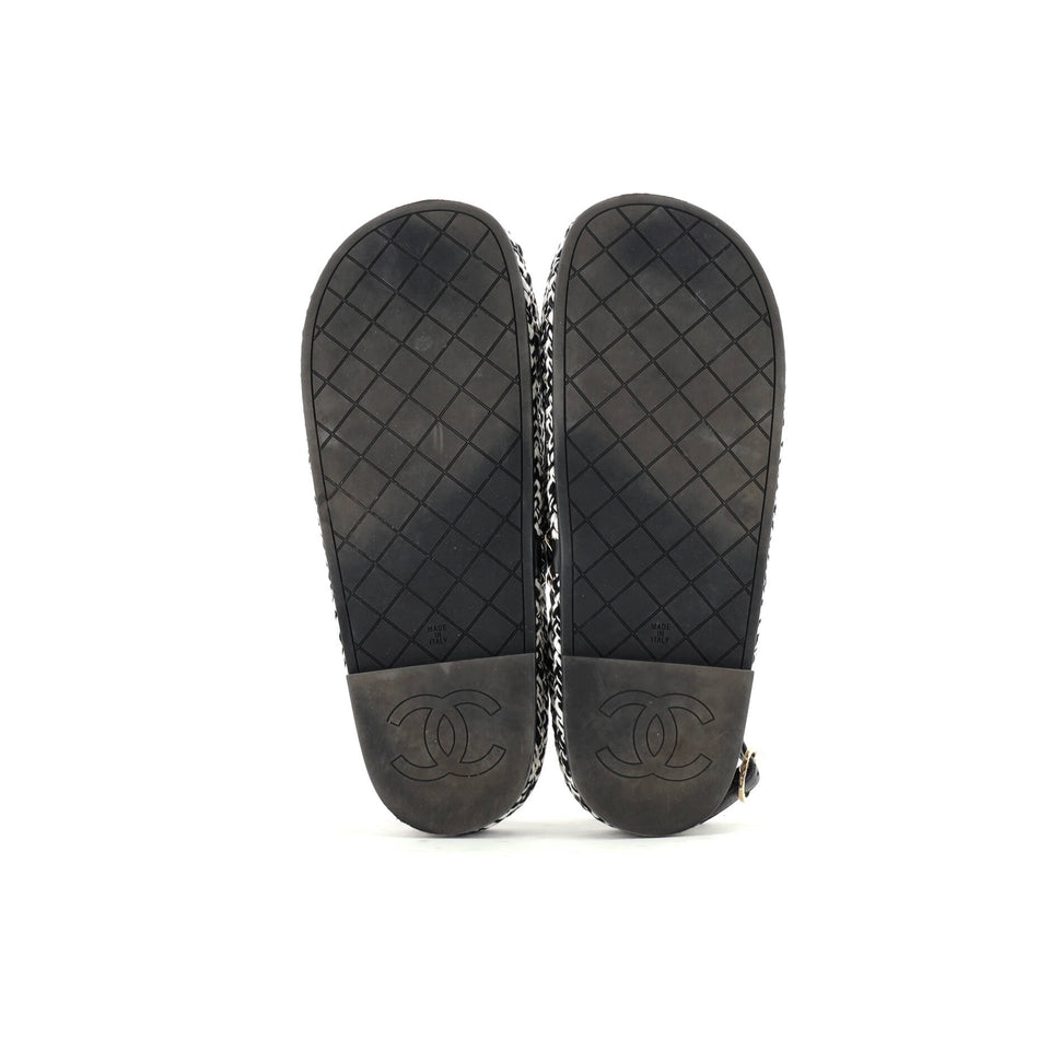 Women's CC Chain Sandals Braided Cord