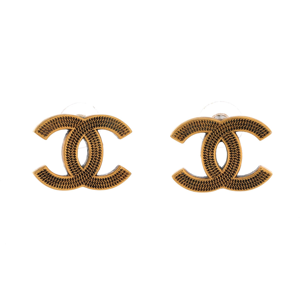 CC Stud Earrings Metal Small