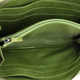 CC Medallion Zip Wallet Quilted Caviar Long