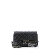Double Carry Chain Waist Bag Quilted Goatskin Small