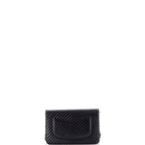 So Black Wallet on Chain Chevron Lambskin