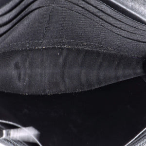 So Black Wallet on Chain Chevron Lambskin