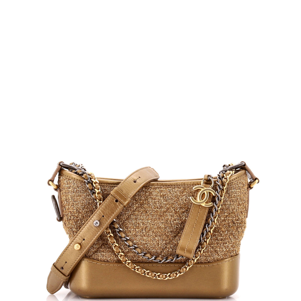 Gabrielle Hobo Quilted Tweed and Calfskin Small
