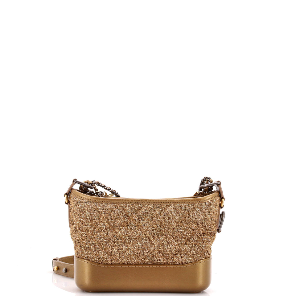 Gabrielle Hobo Quilted Tweed and Calfskin Small