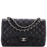 Classic Double Flap Bag Quilted Caviar Jumbo