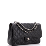 Classic Double Flap Bag Quilted Caviar Jumbo