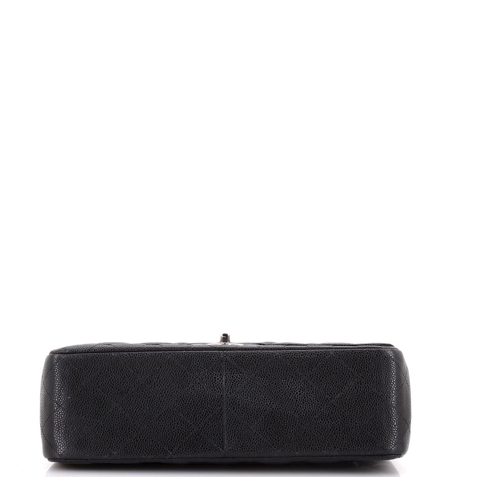 Classic Double Flap Bag Quilted Caviar Jumbo