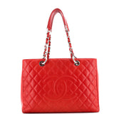 Grand Shopping Tote Quilted Caviar