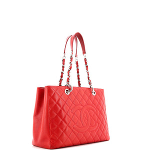 Grand Shopping Tote Quilted Caviar